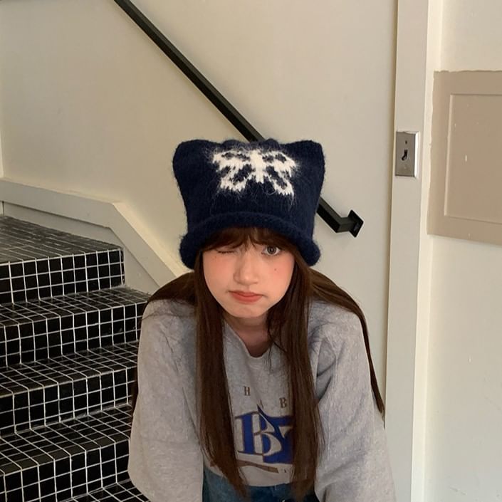 Butterfly Beanie Knit