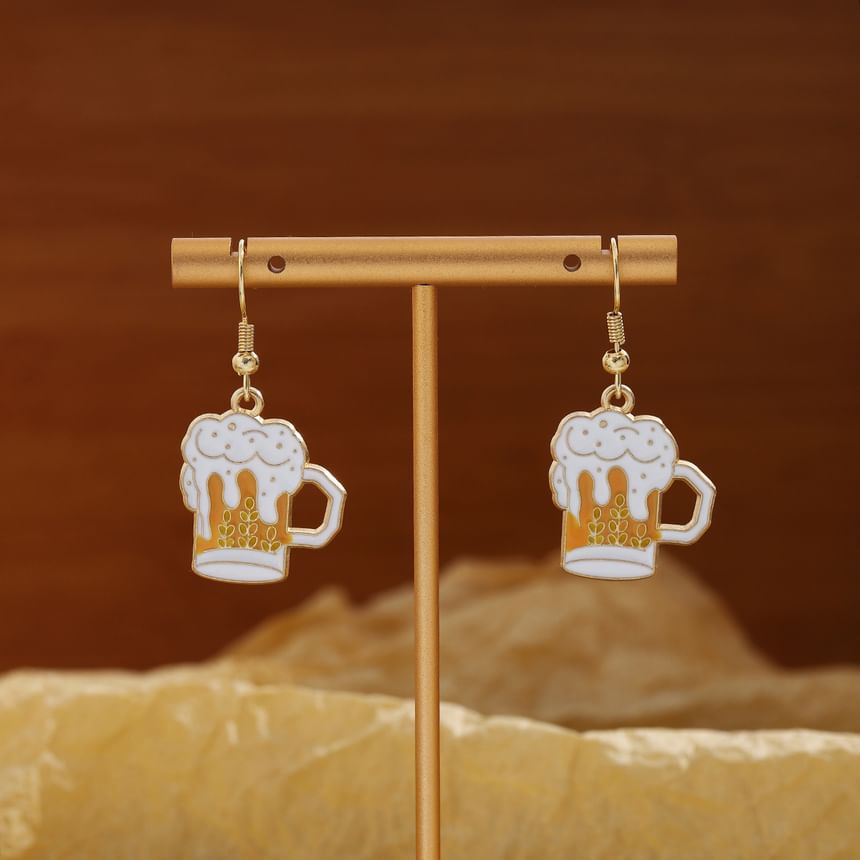 Beer Alloy Drop Earring