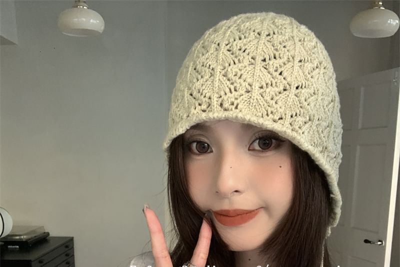 Plain Knit Crochet Beanie