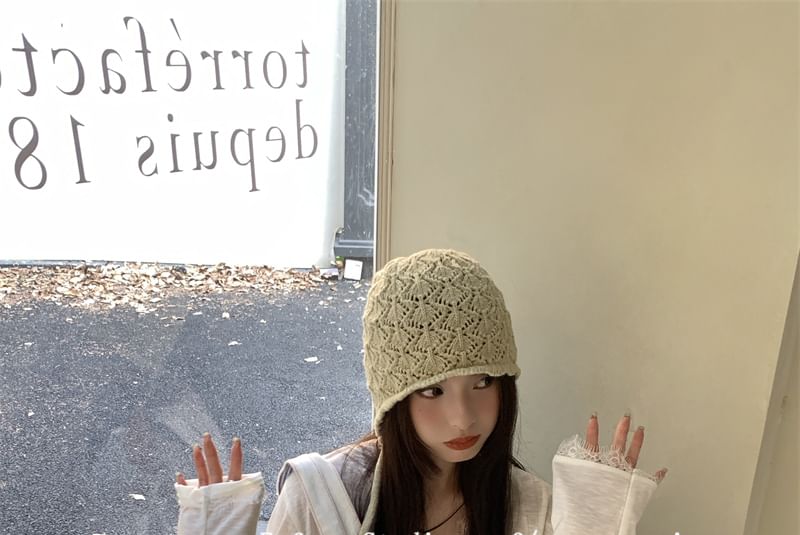 Plain Knit Crochet Beanie