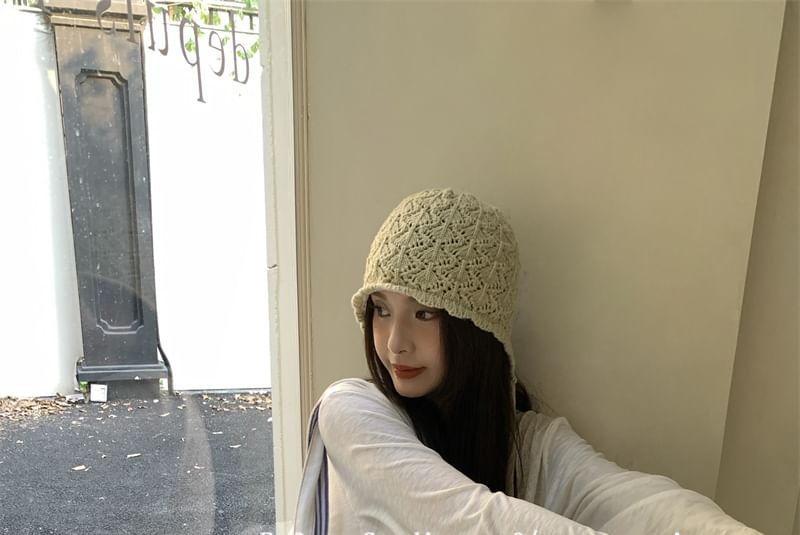 Plain Knit Crochet Beanie