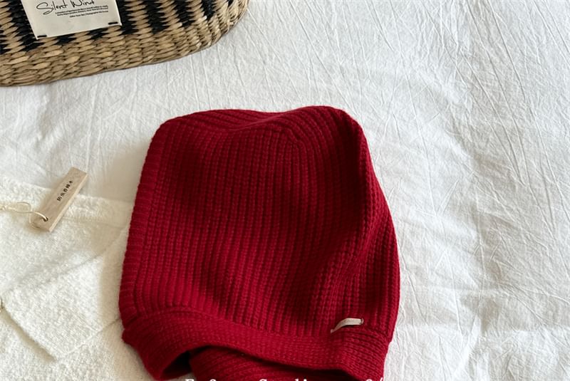 Bonnet Hat Knit Plain