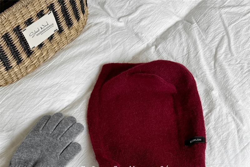 Ear Knit Cat Bonnet Hat