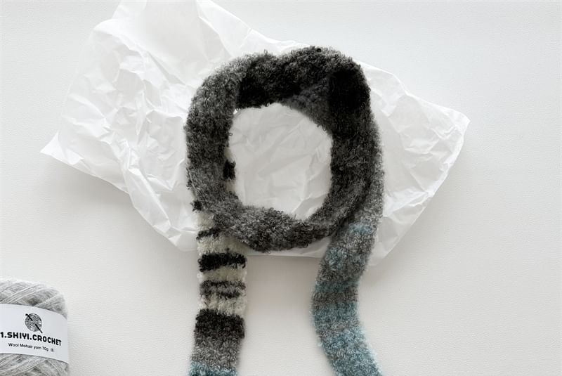 Knit Skinny Scarf Gradient