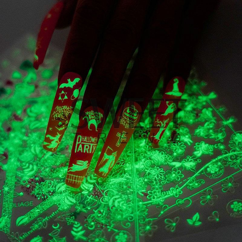 Christmas Fluorescent Nail Art Stickers