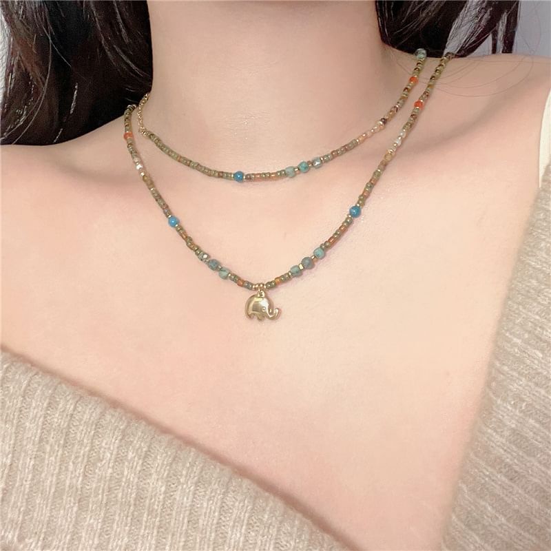 Beaded / Necklace Elephant