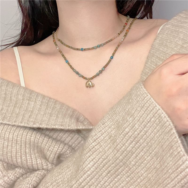 Beaded / Necklace Elephant