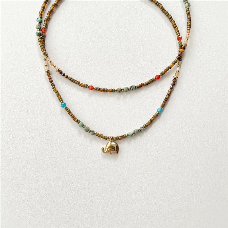 Beaded / Necklace Elephant