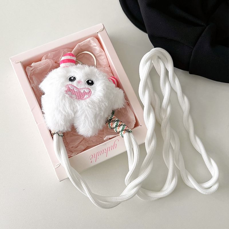 Plush On Lanyard Phone Monster Clip