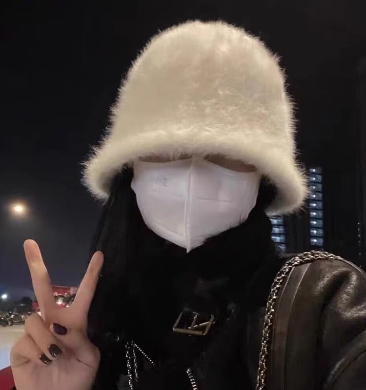 Plain Bucket Hat Fluffy
