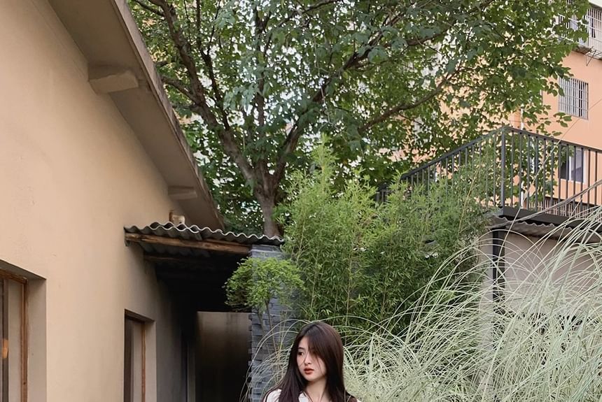 Faux Mid-Calf Chunky Heel Leather Embroidered Cowboy Boots