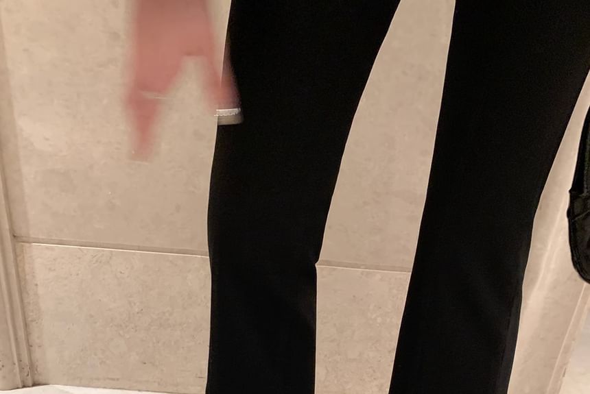 Toe Plain Chunky Short Leather Chelsea Heel Genuine Split Boots