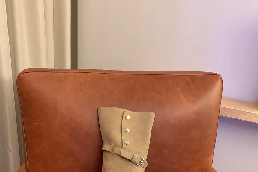 Platform Over-the-Knee Buckled Boots Plain