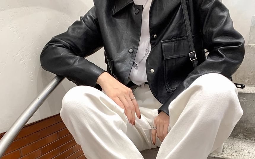 Platform Genuine Mid-Calf Boots Leather Plain