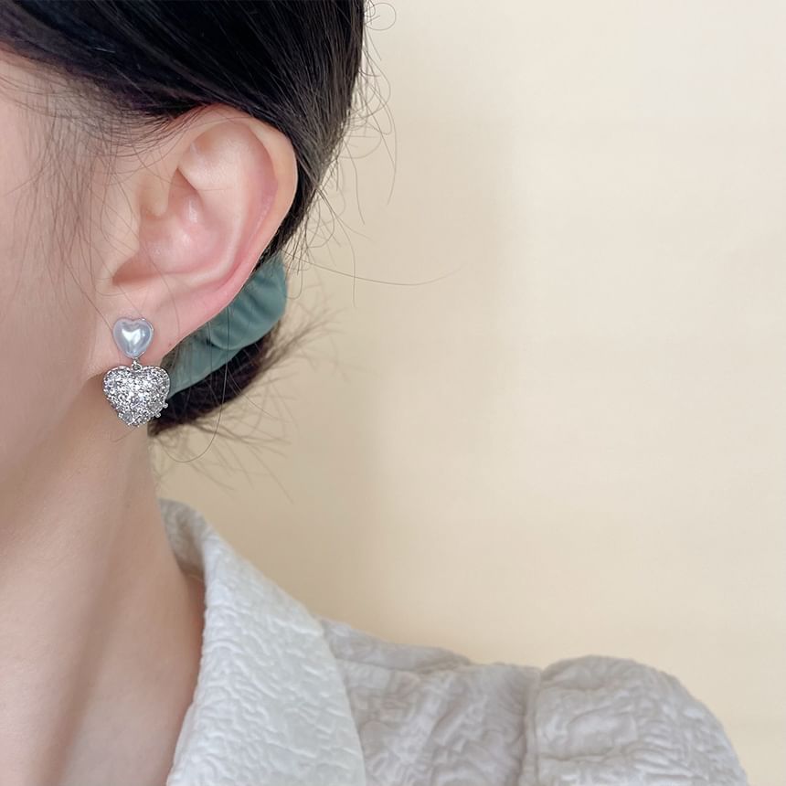 Heart Earring Clip-On Drop /