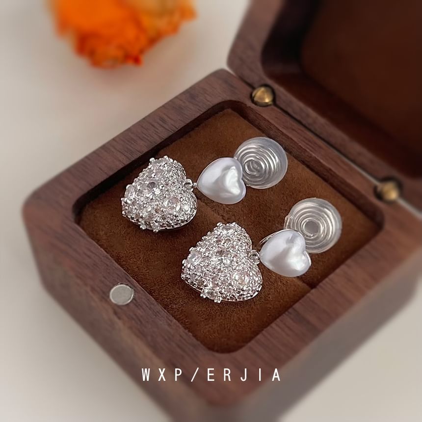 Heart Earring Clip-On Drop /