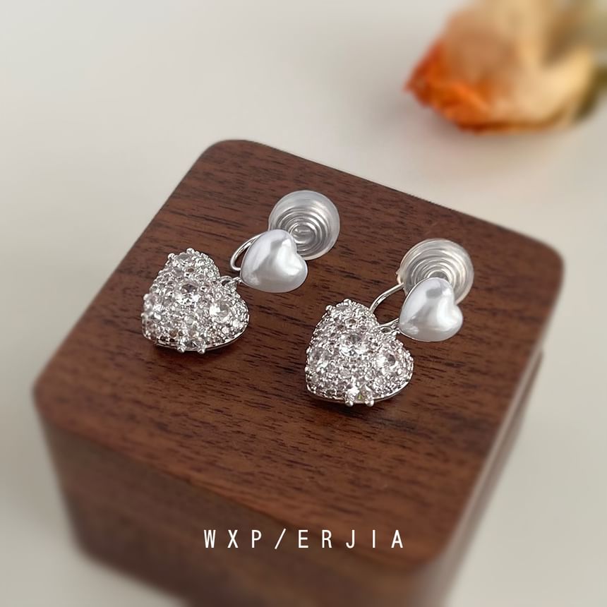 Heart Earring Clip-On Drop /