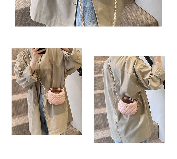 Strap Chain Faux Quilted Bag Leather Crossbody