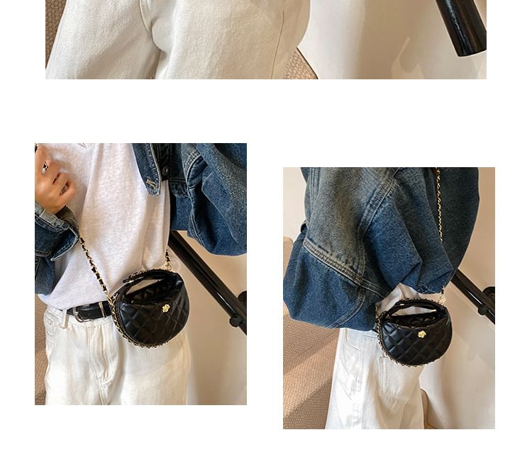 Strap Chain Faux Quilted Bag Leather Crossbody