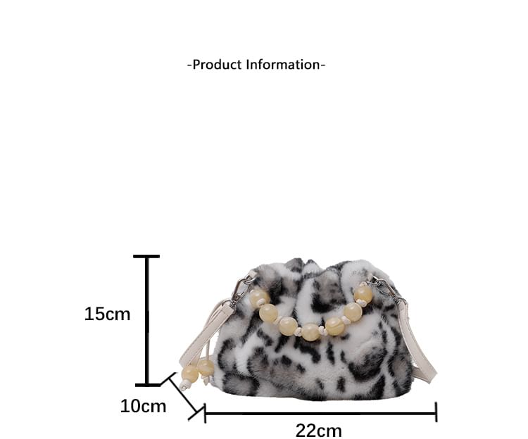 Fluffy Bag Beaded Crossbody