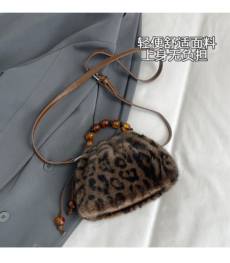 Fluffy Bag Beaded Crossbody