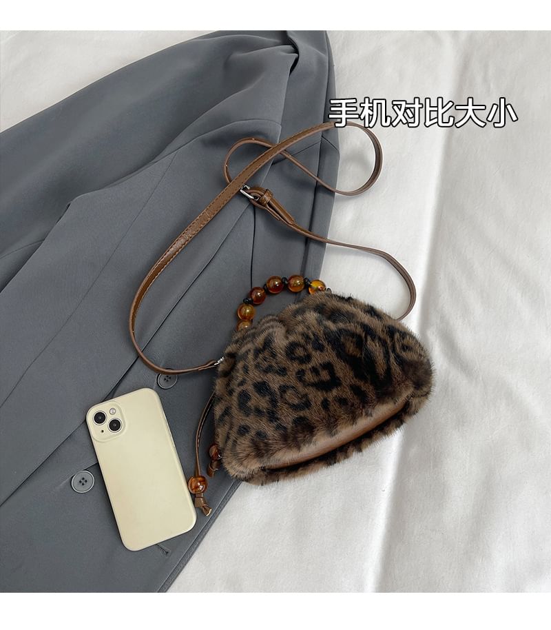 Fluffy Bag Beaded Crossbody
