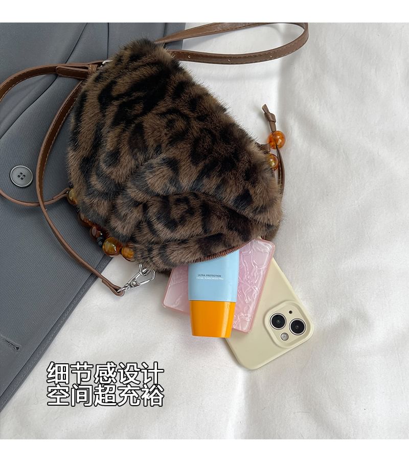 Fluffy Bag Beaded Crossbody