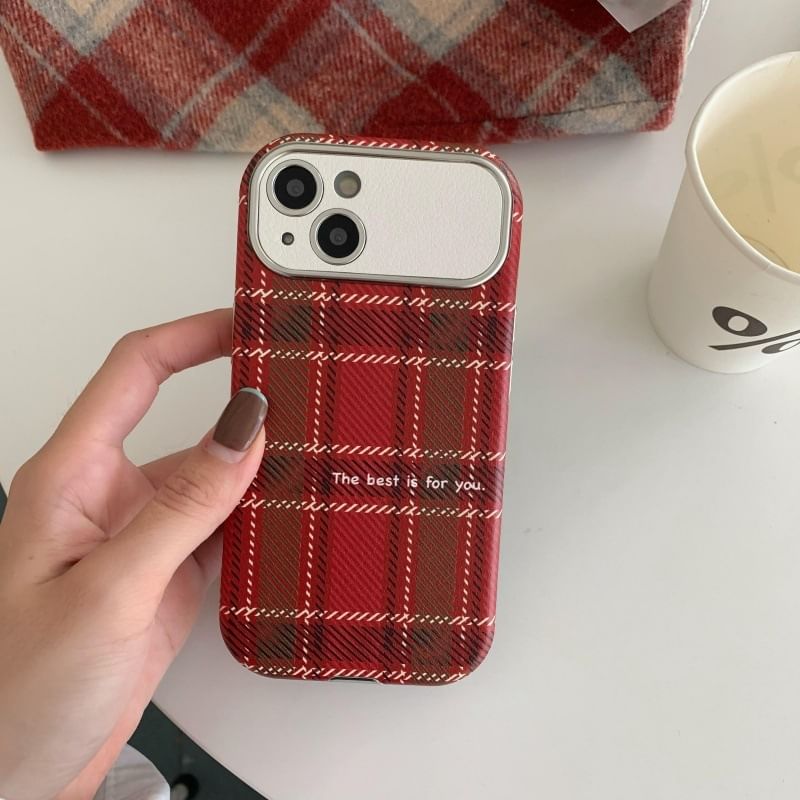 Plaid Case Phone Heart