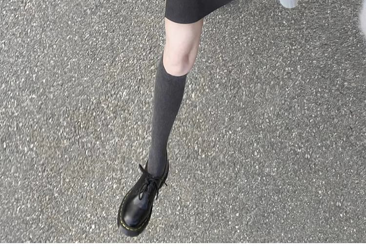 Plain Knee High Socks / Set