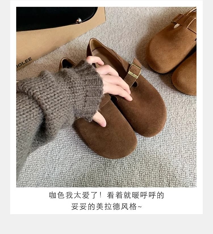 Slip Platform Suede Ons Buckled