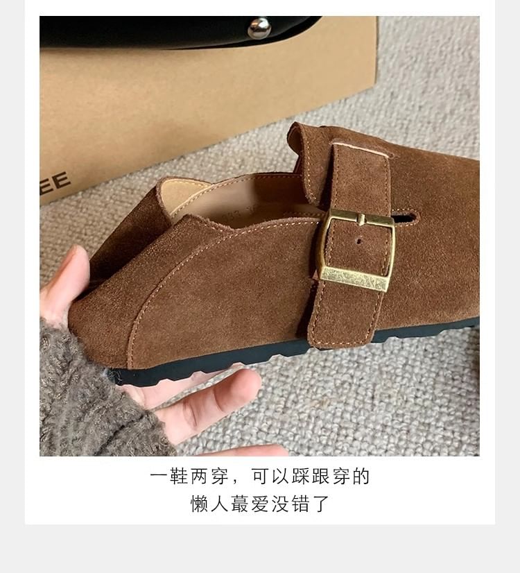 Slip Platform Suede Ons Buckled