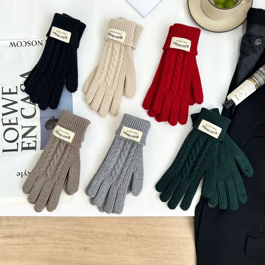 Set Knit Plain / Balaclava Gloves