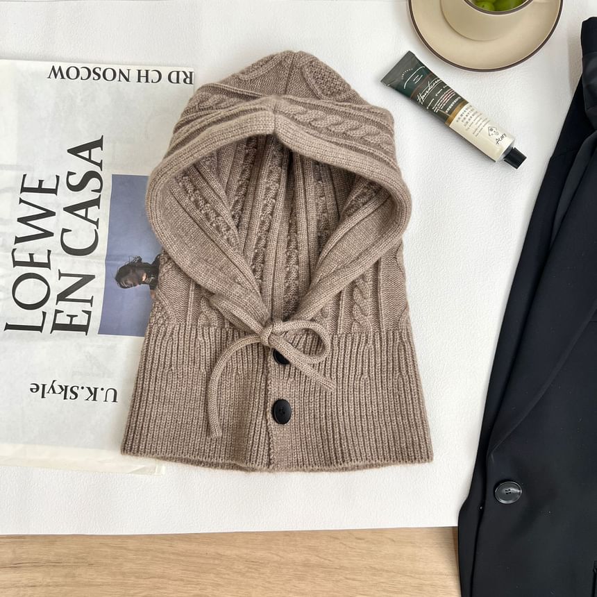 Set Knit Plain / Balaclava Gloves