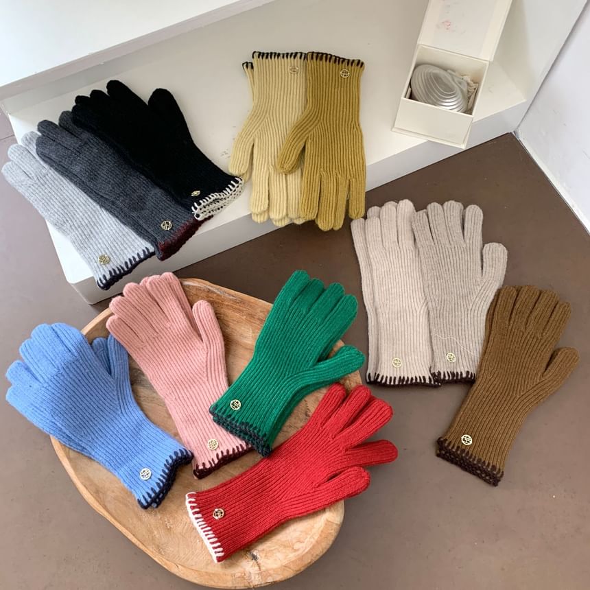 Gloves Cuff Ribbed Knit