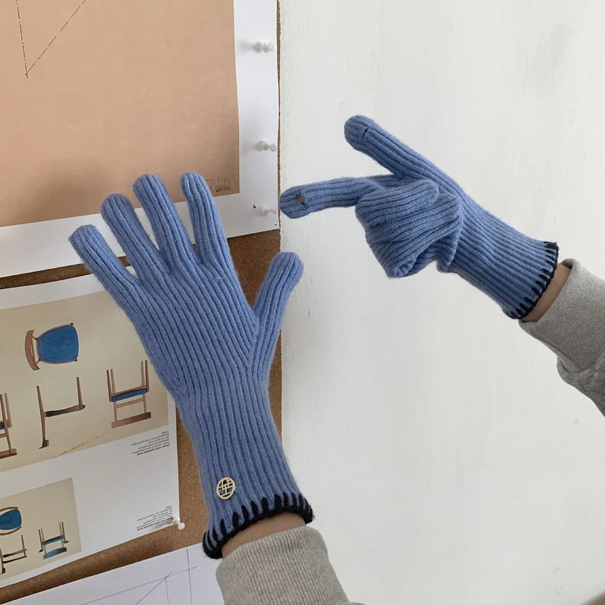 Gloves Cuff Ribbed Knit