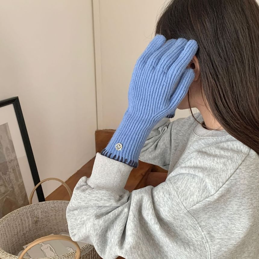Gloves Cuff Ribbed Knit