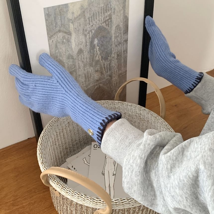 Gloves Cuff Ribbed Knit