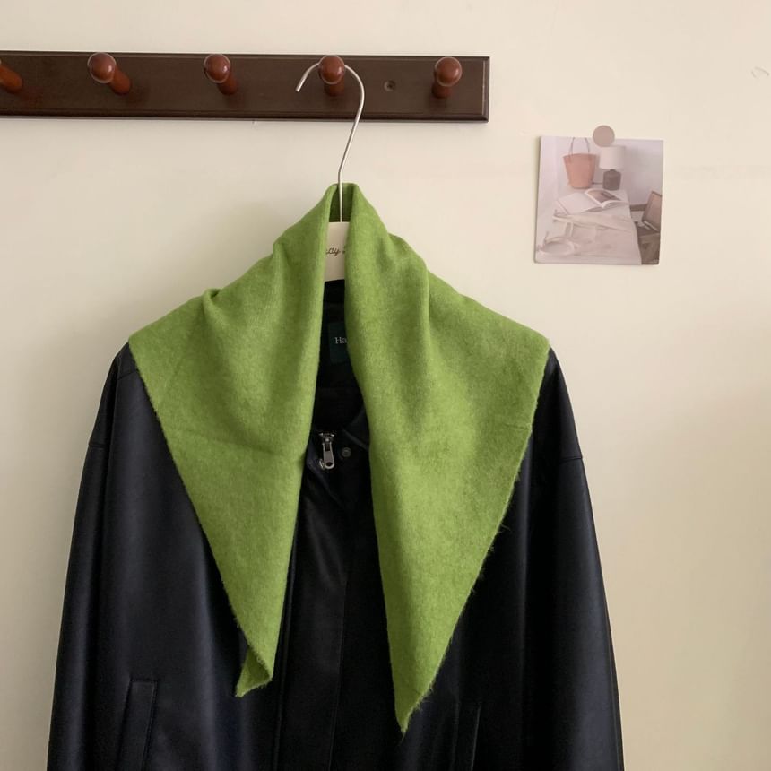 Scarf Triangle Plain Wool