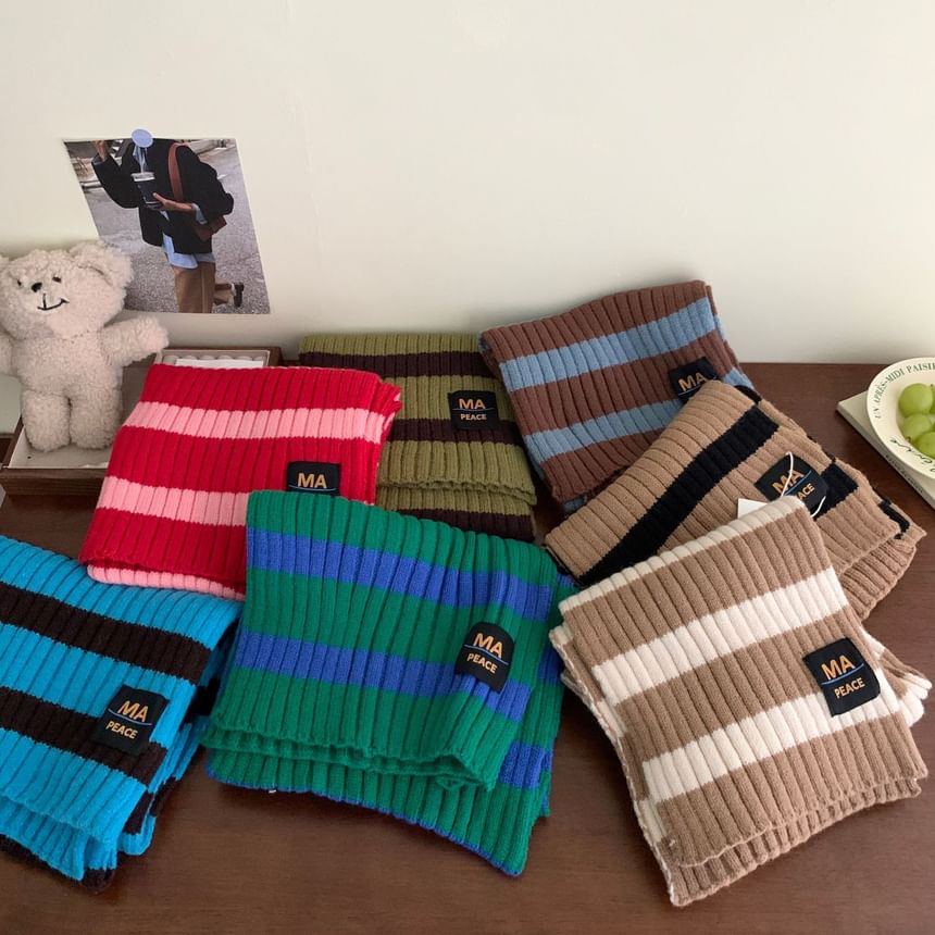 Scarf Striped Knit