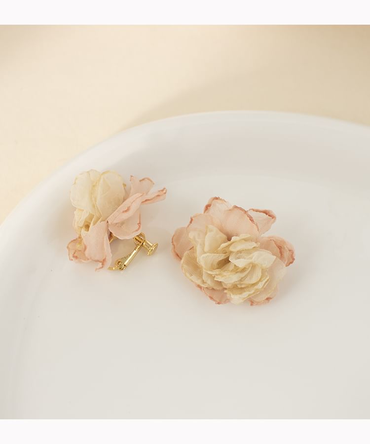 Floral Earring Stud Fabric