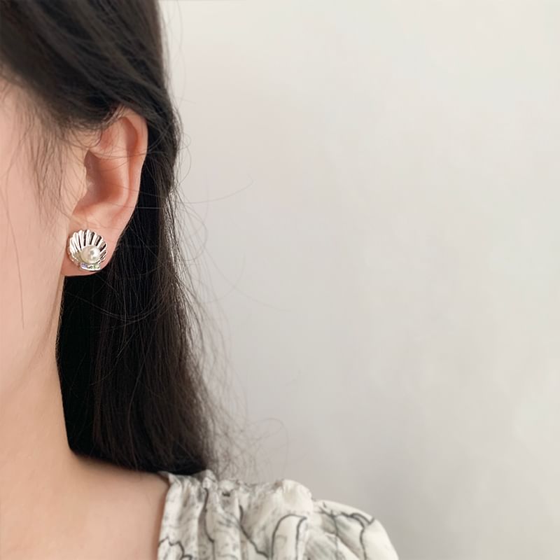 Stud Pearl / Shell Crab Starfish Faux Earring Rhinestone Alloy