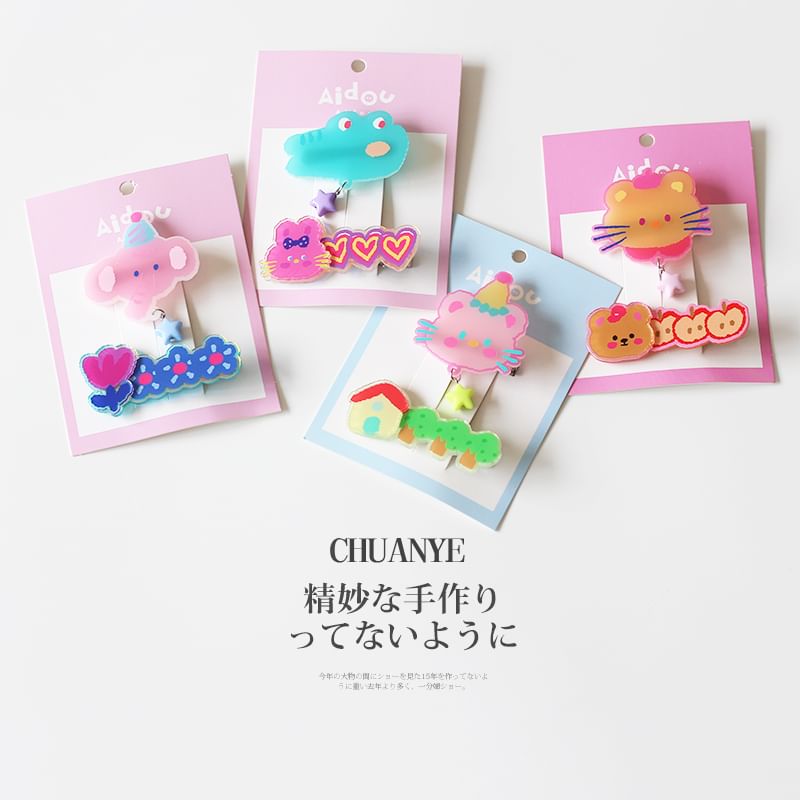 Set of 2: Cartoon Hair Clip