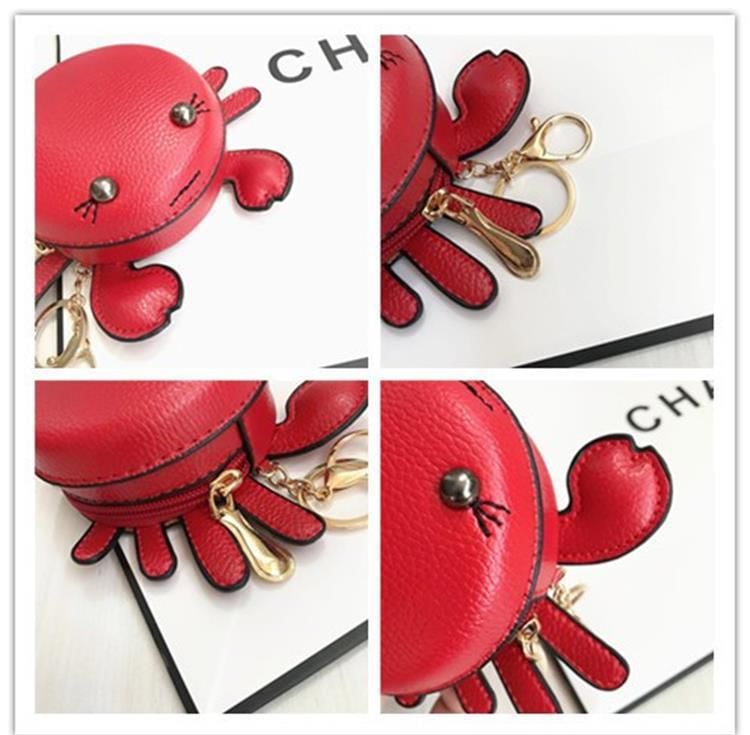 Purse Leather Coin Faux Cartoon Crab