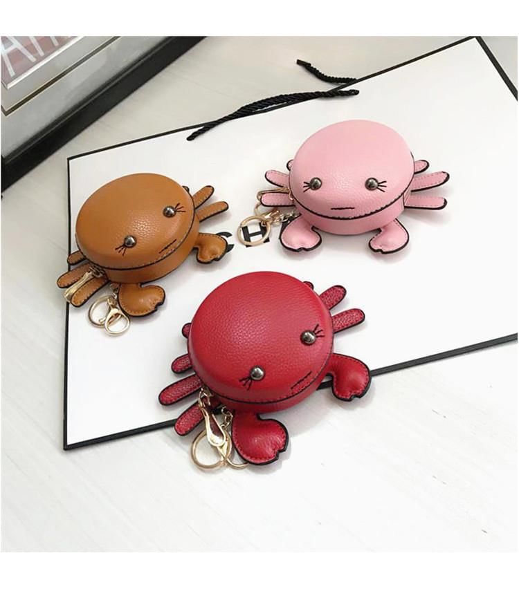 Purse Leather Coin Faux Cartoon Crab