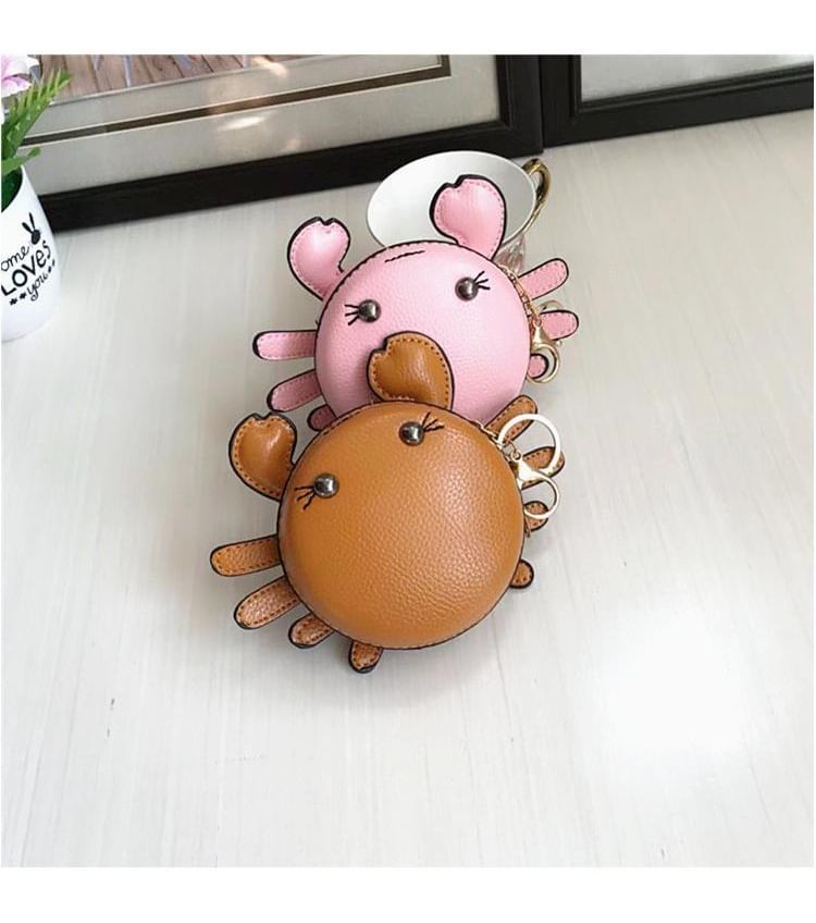 Purse Leather Coin Faux Cartoon Crab