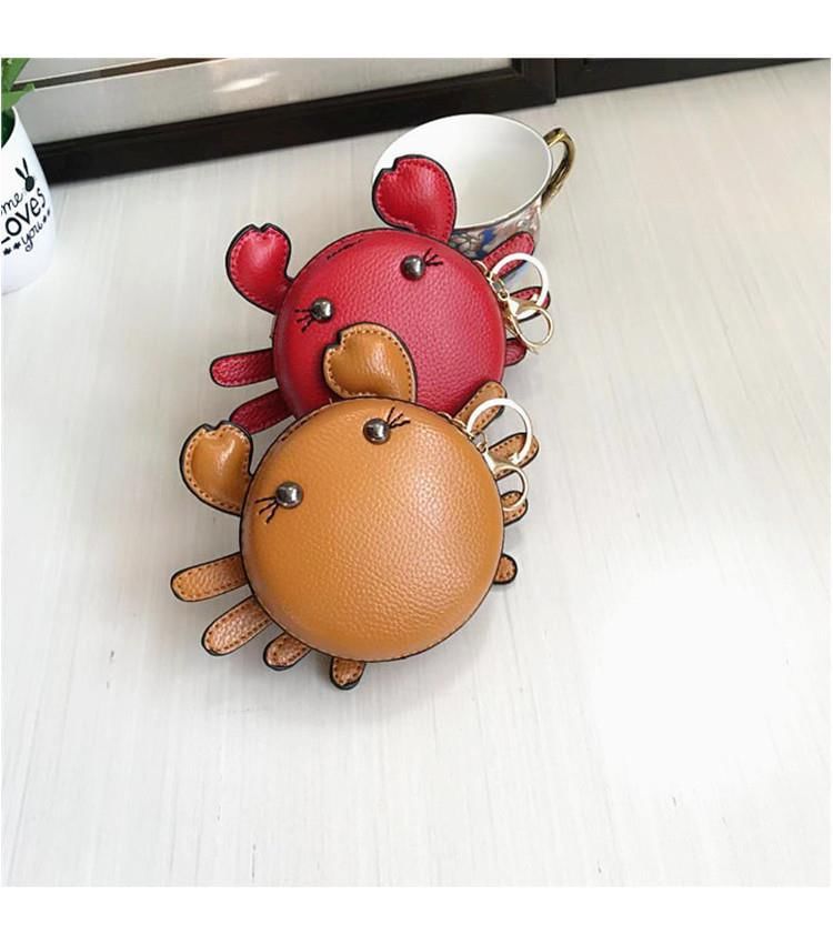 Purse Leather Coin Faux Cartoon Crab