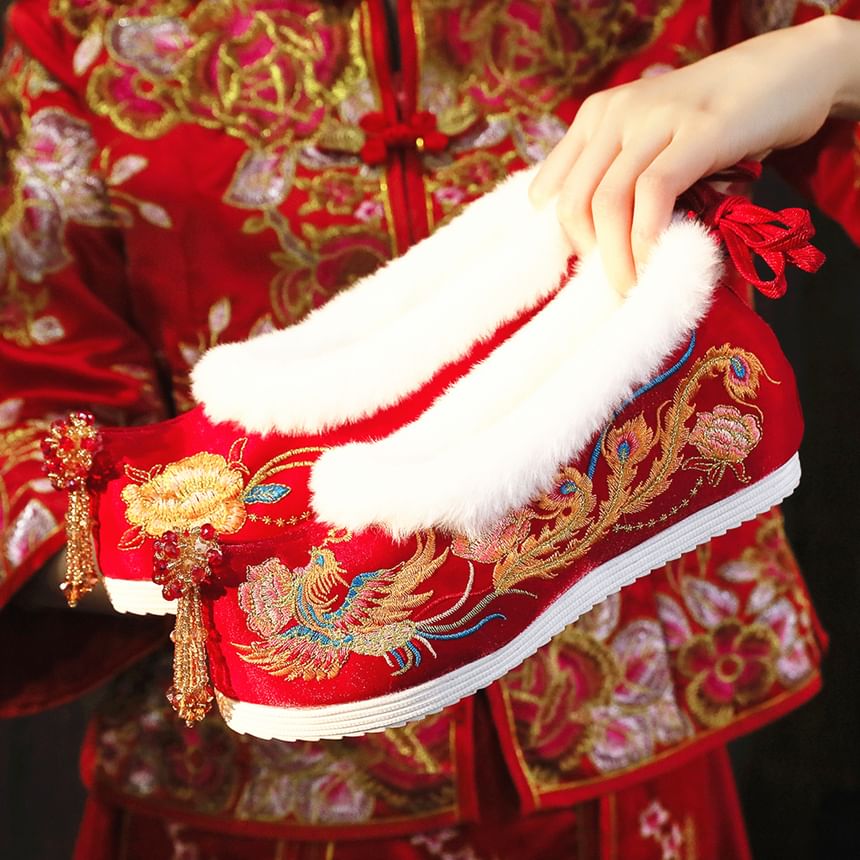 Hidden Embroidered Heel Wedge (Various Beaded Pumps Designs)