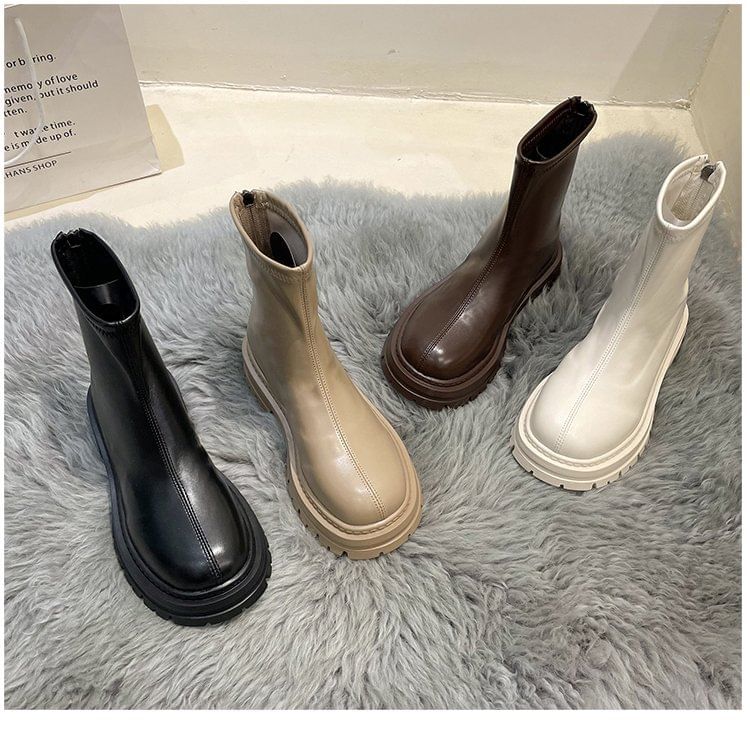 Boots Short Platform Zip