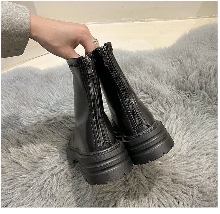 Boots Short Platform Zip