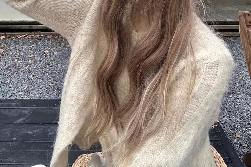 Knit Plain Cable Beanie